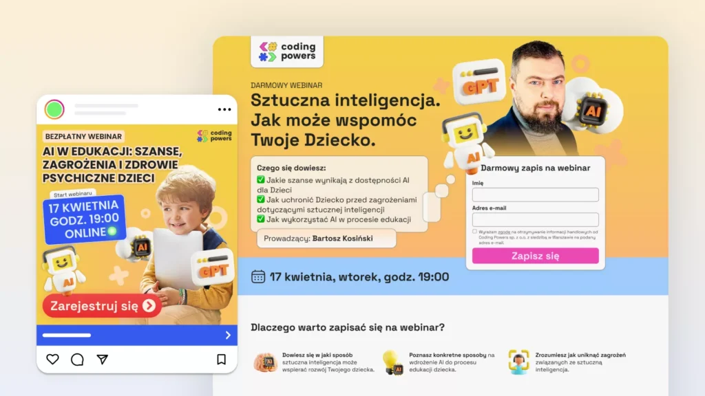 Landing page + kreacje reklamowe dały efektywną kampanię